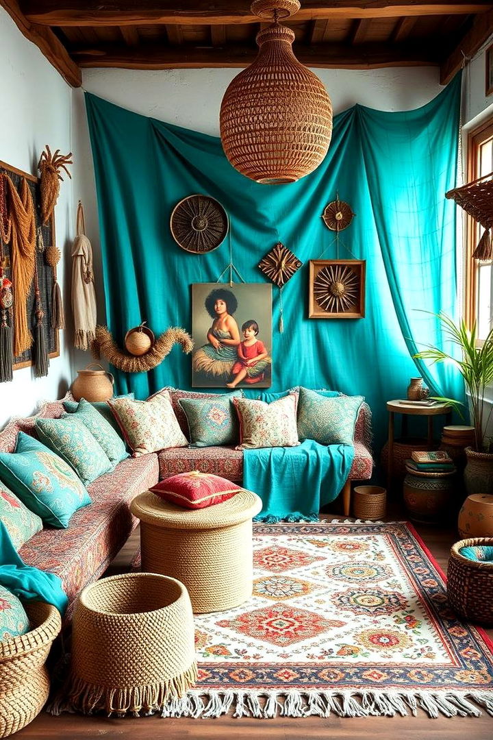 Bohemian Teal Vibes - 22 Teal Bedroom Ideas