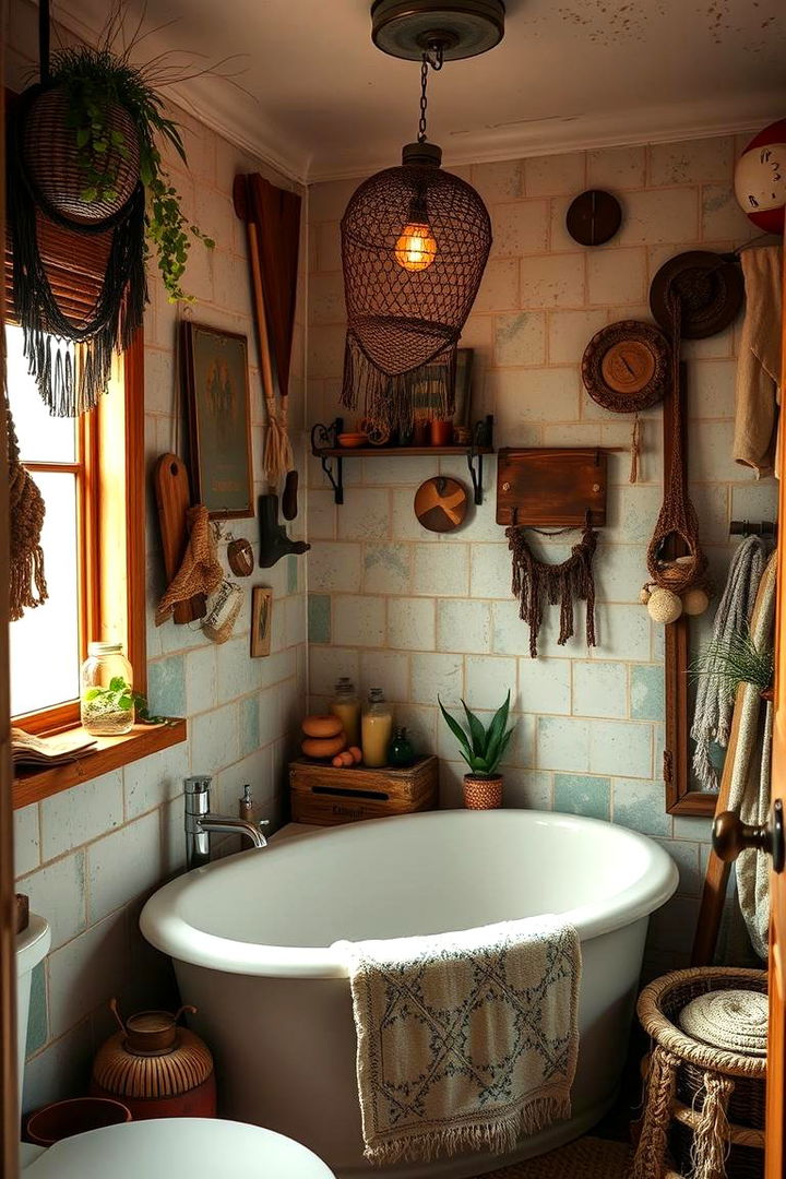 Bohemian Teen Retreat with Eclectic Flair - 22 Teen Bathroom Ideas