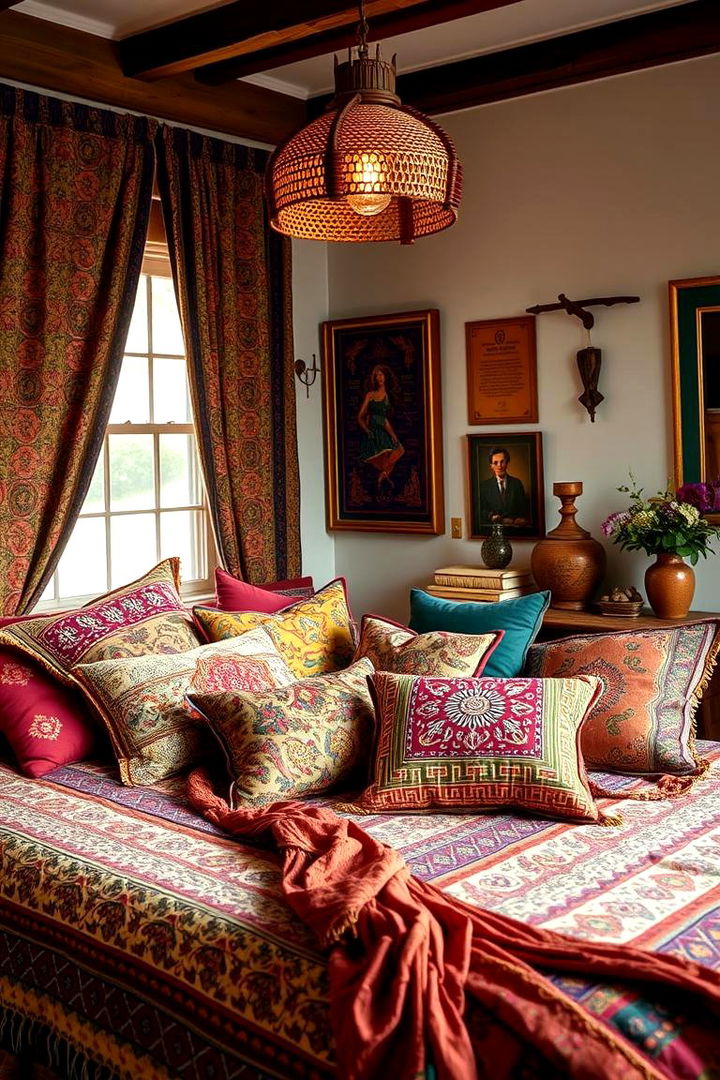 Bohemian Textiles and Patterns - 22 Hipster Bedroom Ideas