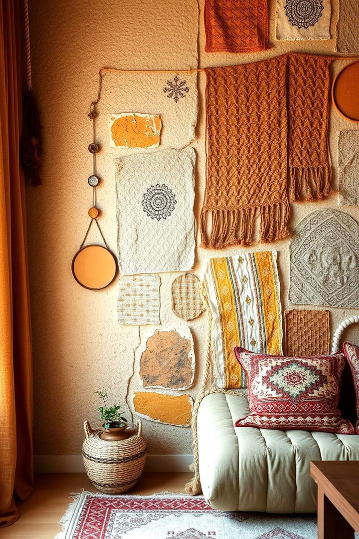 Bohemian Textured Patterns - 22 Kitchen Accent Wall Ideas
