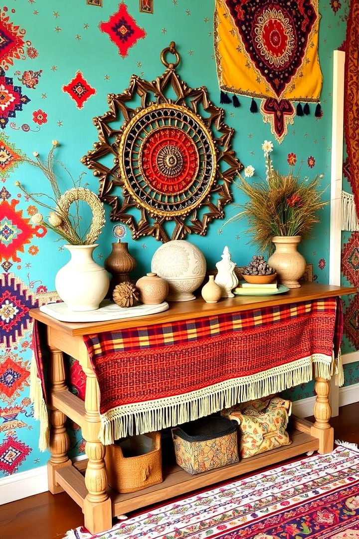 Bohemian Touch - 22 Console Table Decor Ideas
