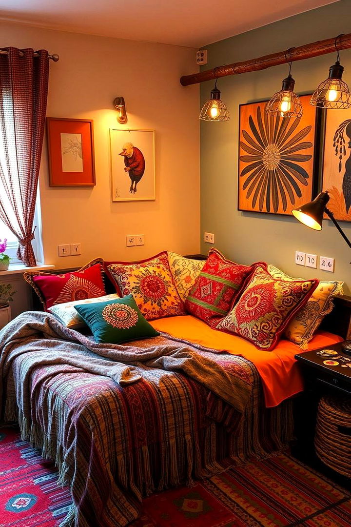 Bohemian Vibe Corner Bed - 22 Corner Bed Ideas