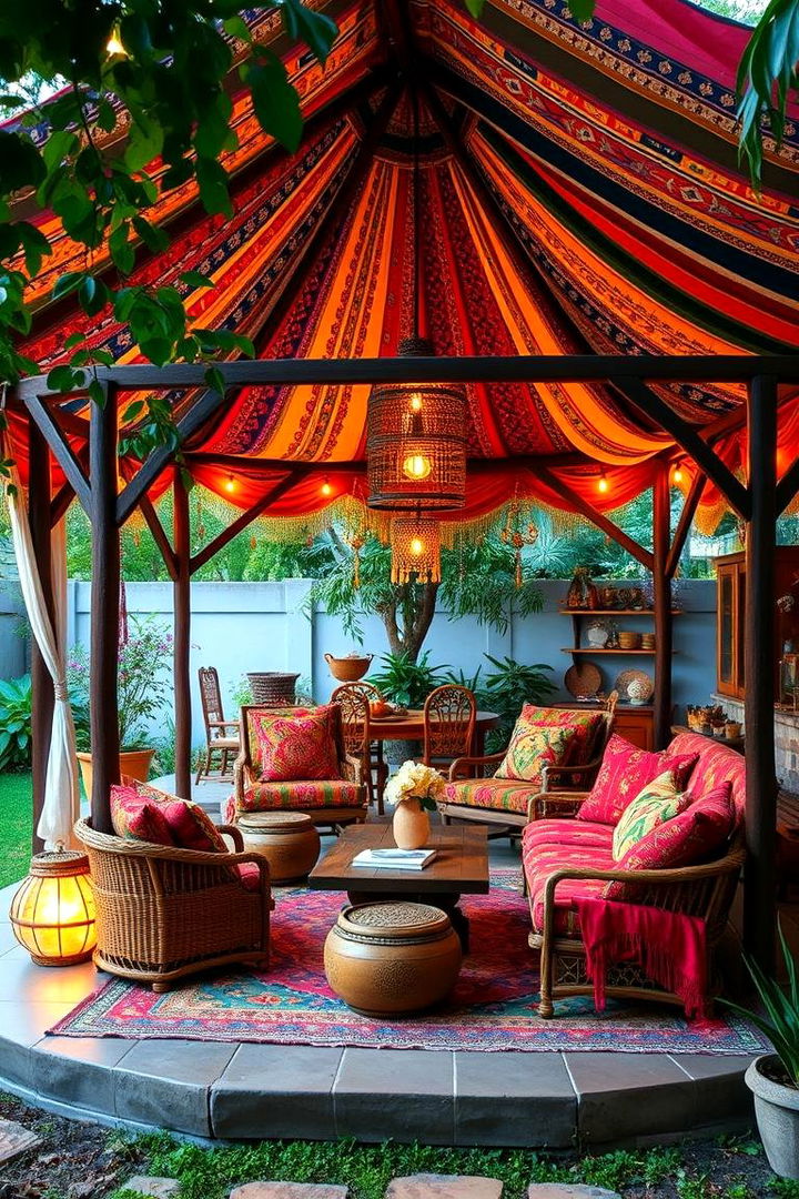 Bohemian Vibe Gazebo - 22 Backyard Gazebo Ideas