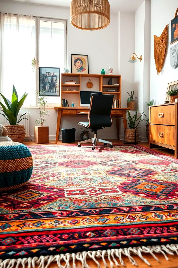 Bohemian Vibe Office Rugs - 22 Office Rug Ideas