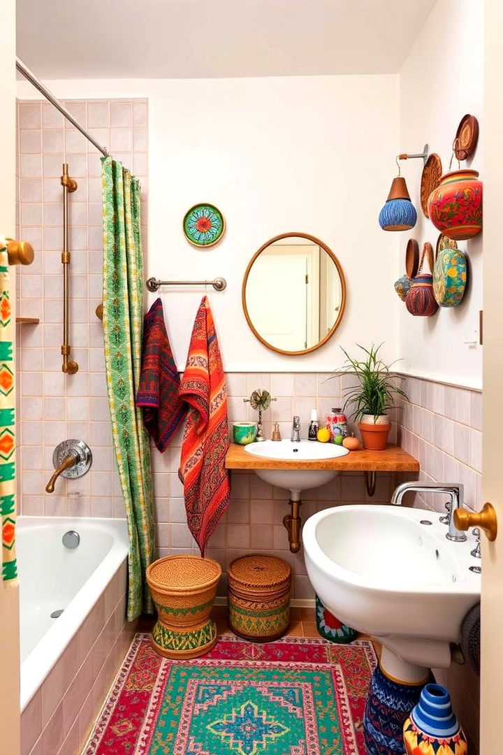Bohemian Vibe - 22 Bathroom Decor Ideas