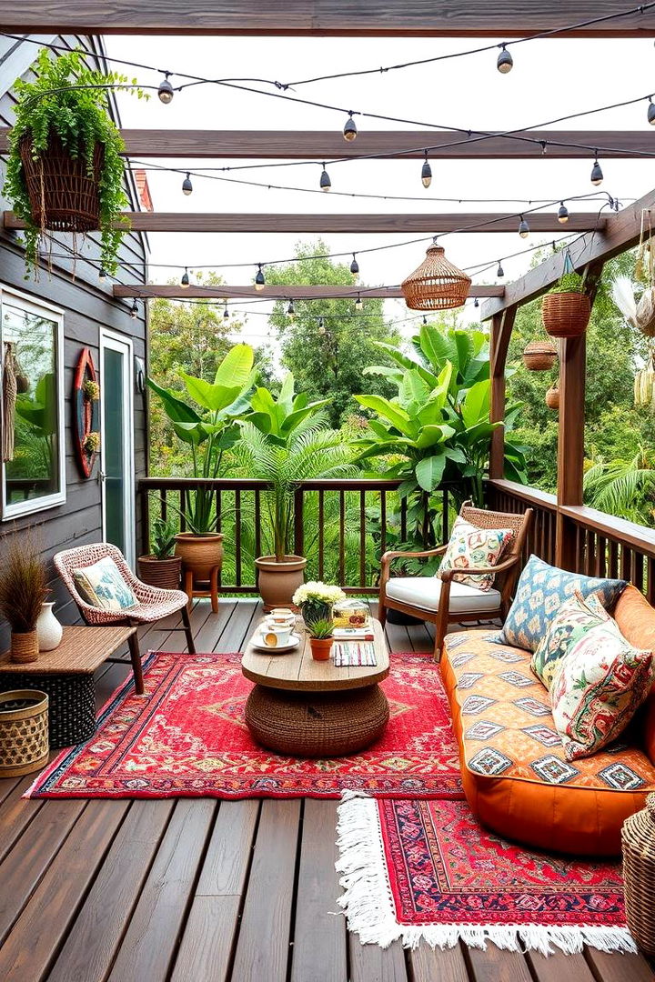 Bohemian Vibes Outdoors - 22 Deck Decorating Ideas