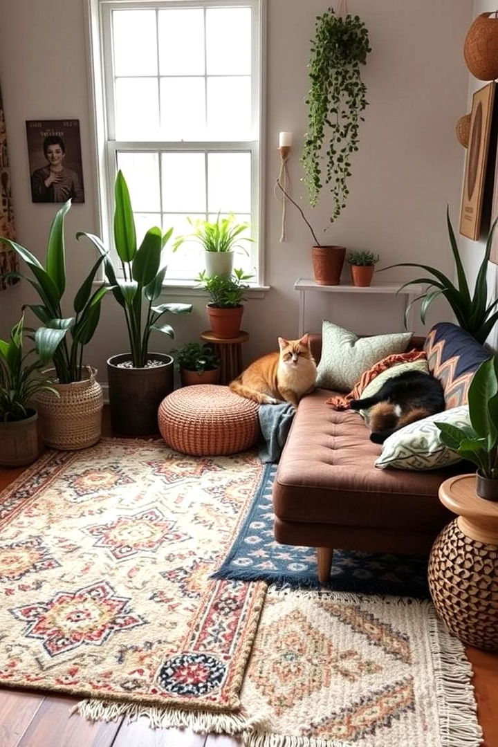 Boho Chic Cat Lounge - 22 Cat Room Ideas