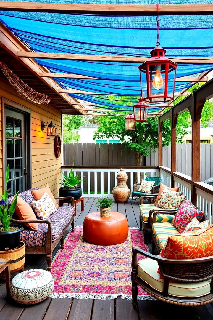 Boho Chic Deck Space - 22 Backyard Deck Ideas