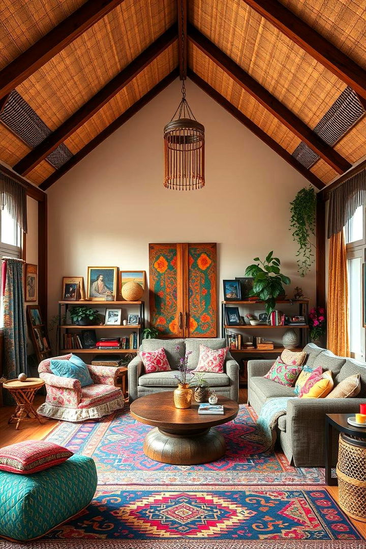 Boho Chic Expression - 22 Vaulted Ceiling Ideas