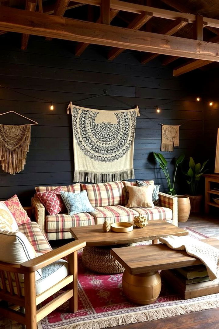 Boho Chic Feel - 22 Black Shiplap Wall Ideas