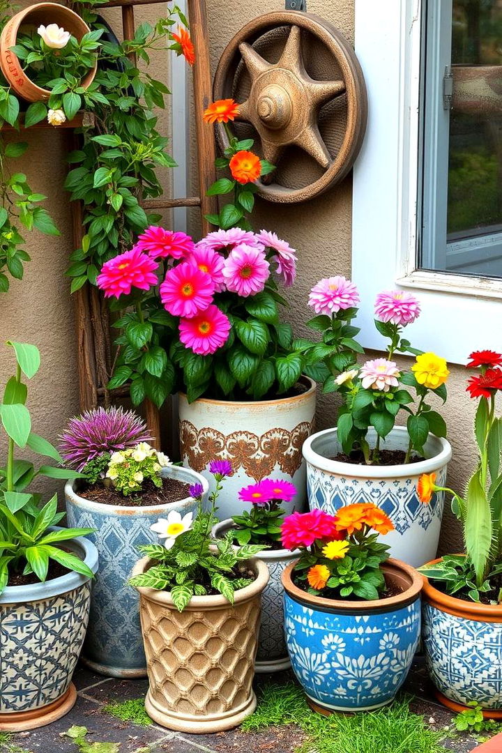 Boho Chic Garden Corner - 22 Corner Garden Ideas With Pots