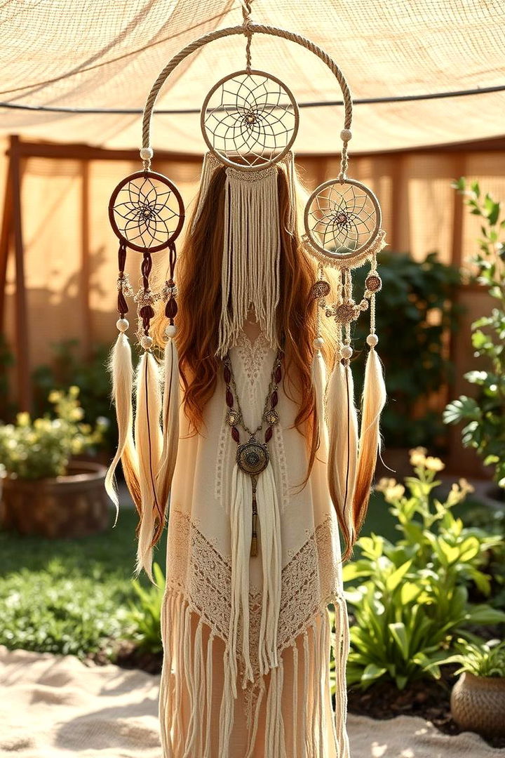 Boho Chic Garden Guardian - 22 Garden Scarecrow Ideas