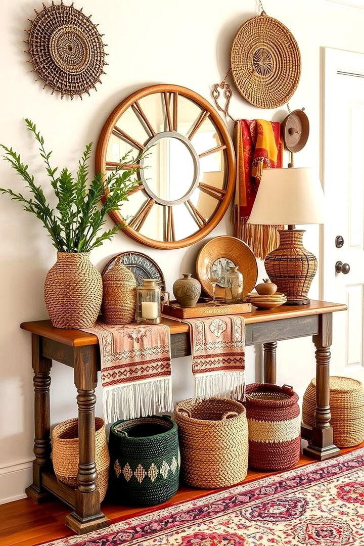 Boho Chic Table Arrangements - 22 Entry Table Decor Ideas
