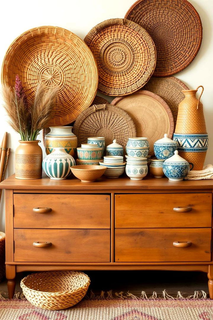 Boho Chic with Earthy Textures - 22 Dresser Decor Ideas