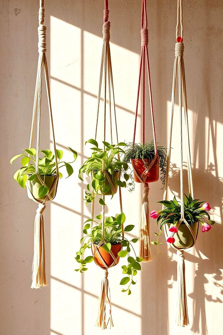 Boho DIY Macrame Hangers - 22 Ways Decorating With Plants