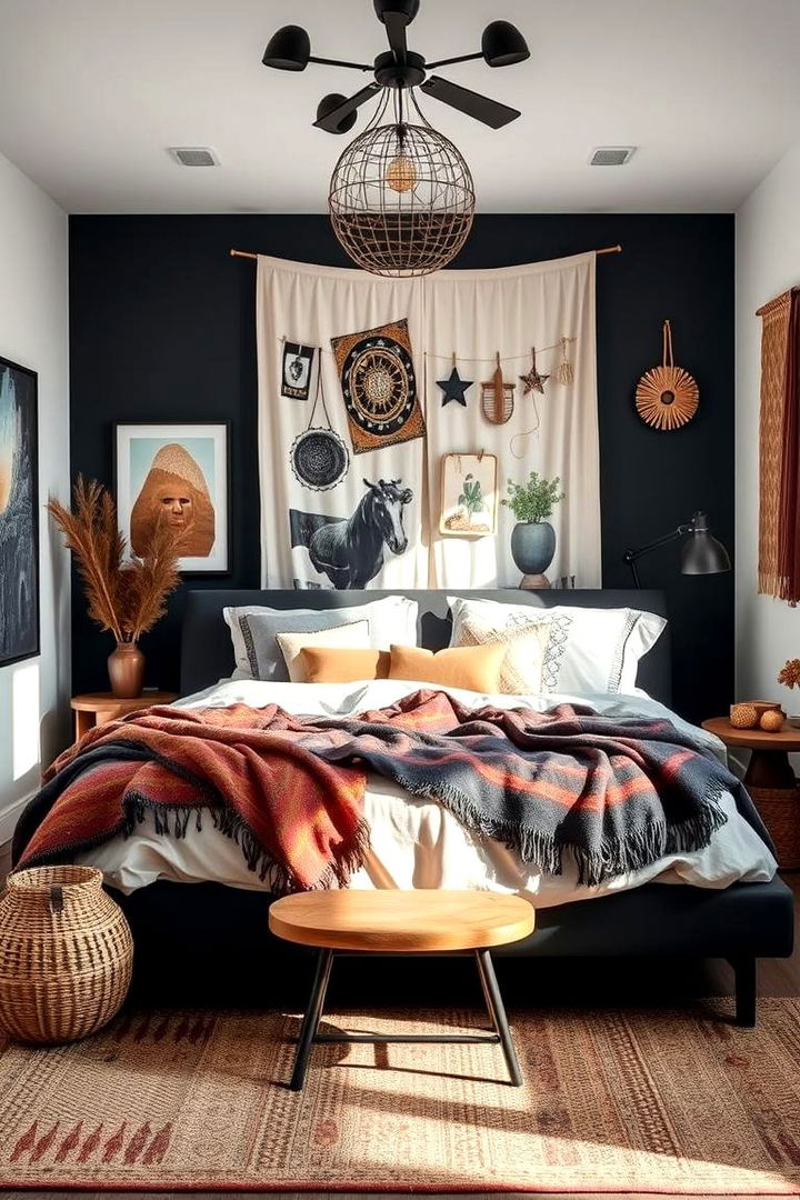Boho Modern with Artistic Vibes - 22 Black and Brown Bedroom Ideas