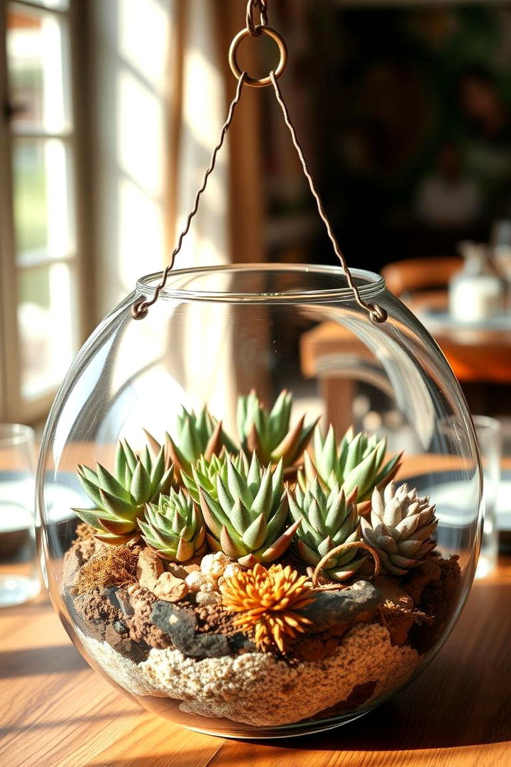 Boho Terrarium Charm - 22 Wedding Table Decoration Ideas