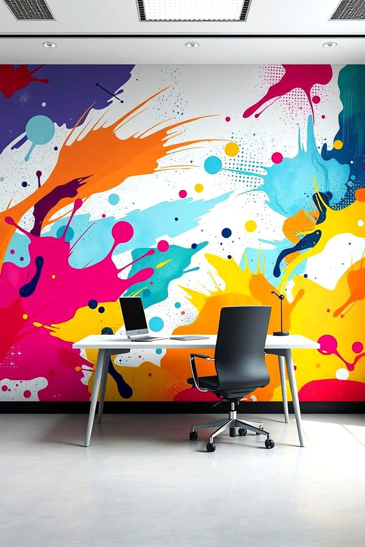 Bold Abstract Art - 22 Office Wallpaper Ideas