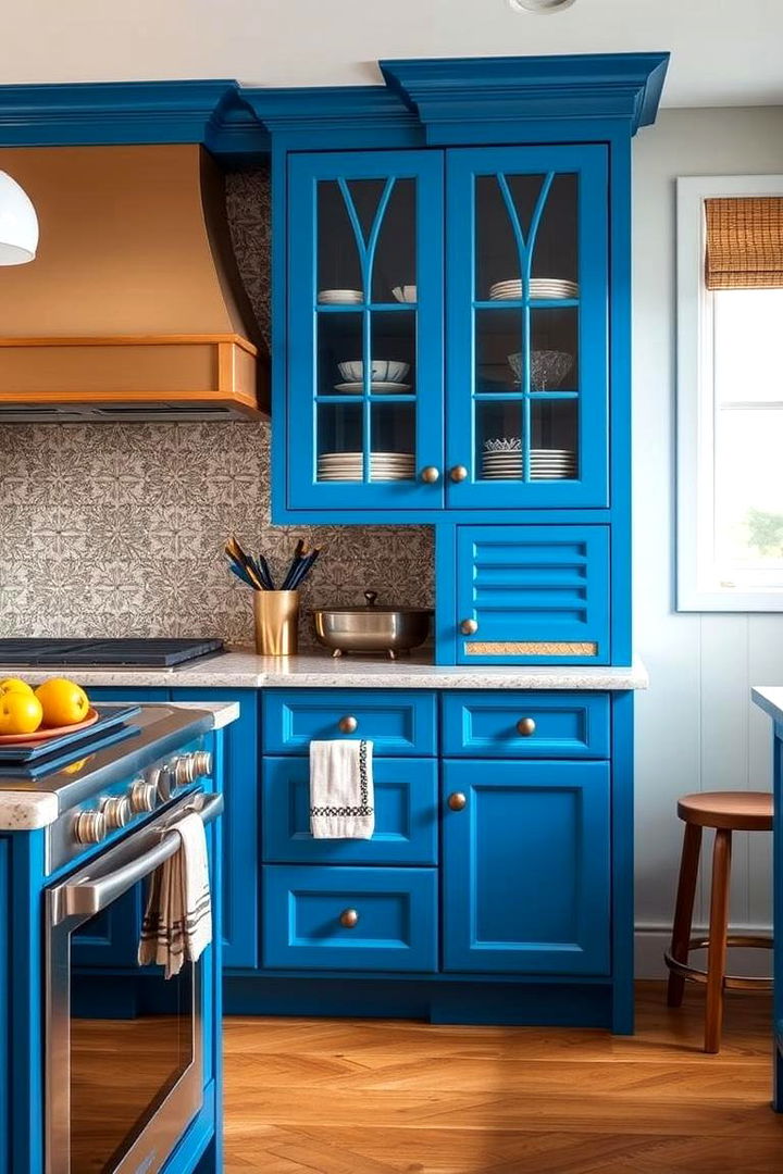 Bold Accent Artistry - 22 blue farmhouse kitchen cabinets