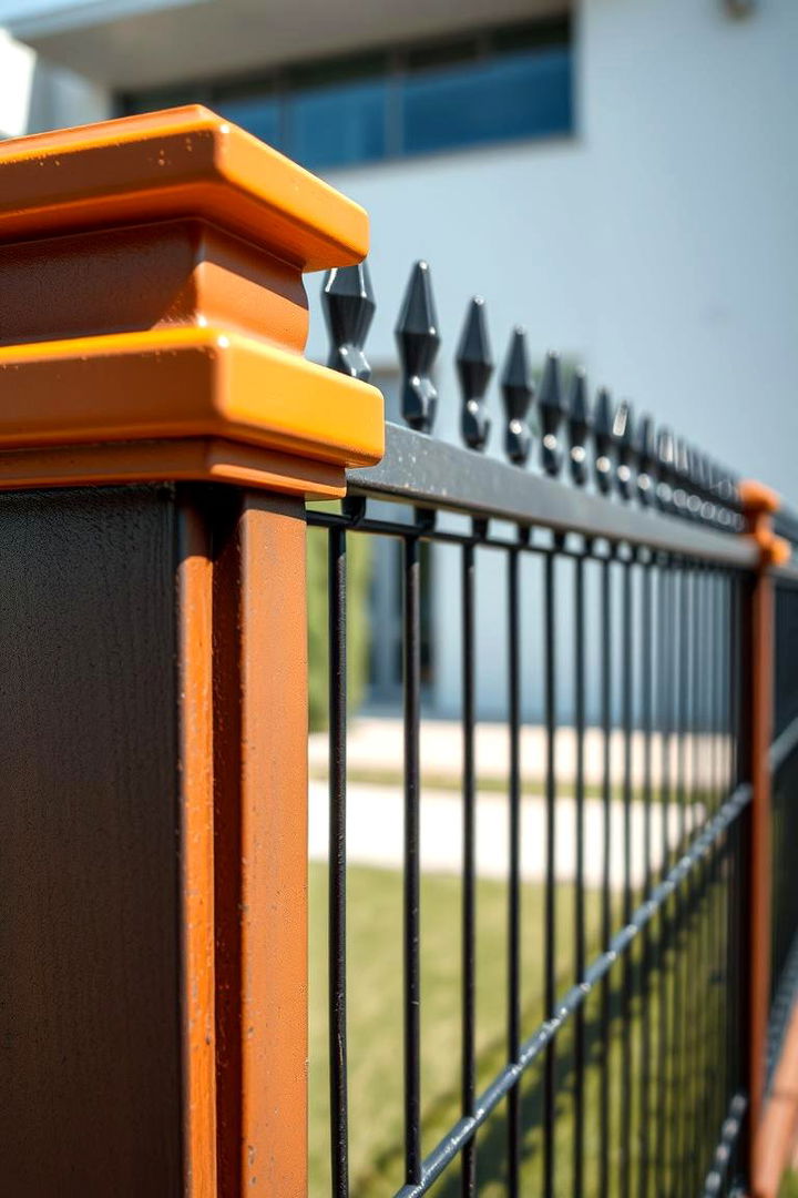 Bold Accent Edges - 22 Fence Painting Ideas
