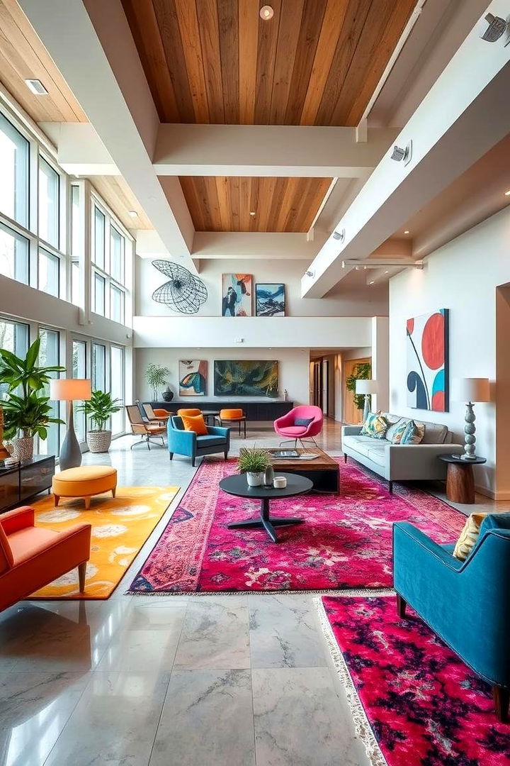 Bold Accent Features for Dynamic Boundaries - 22 Open Floor Plan Ideas
