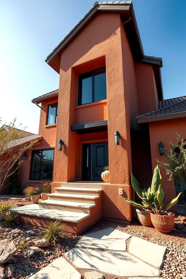 Bold Accent Statements - 22 Home Designs Using Natural Clay Siding Colors