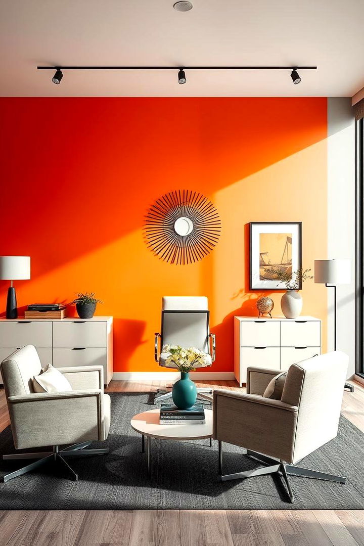 Bold Accent Walls - 22 Home Office Paint Colors