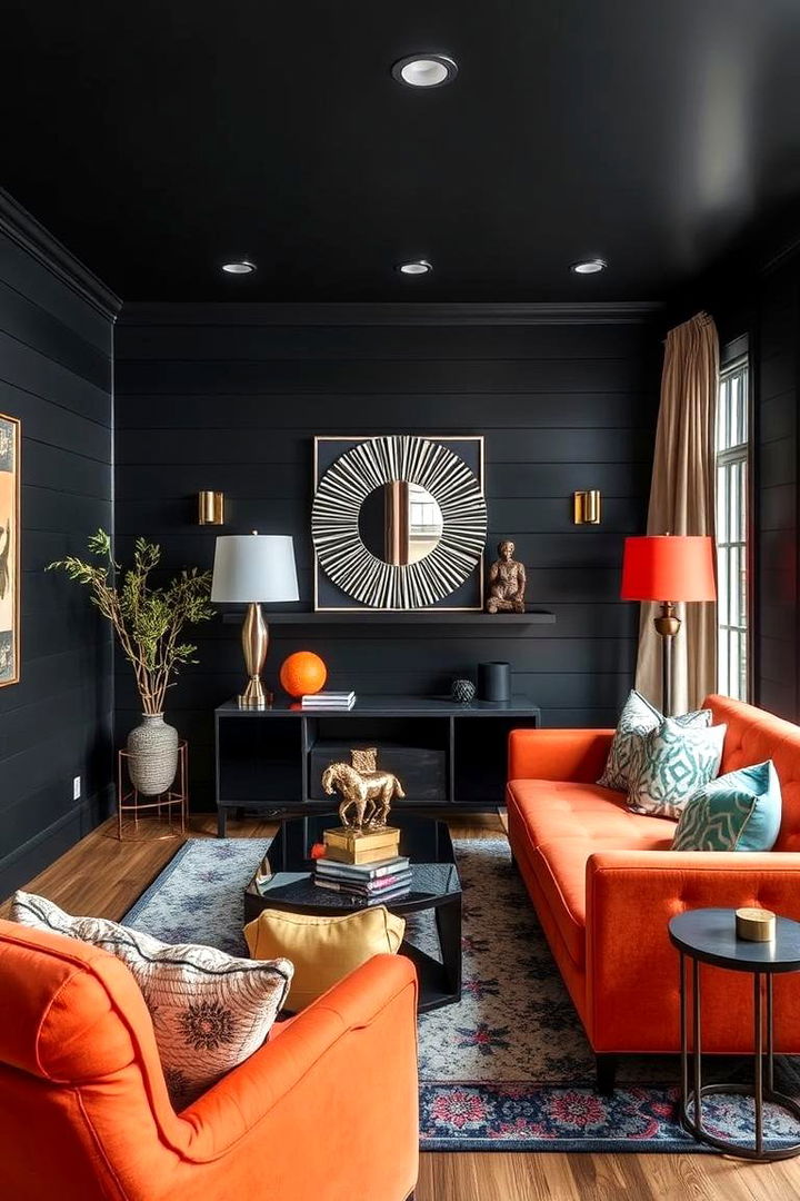 Bold Accents and Contrasts - 22 Black Shiplap Wall Ideas