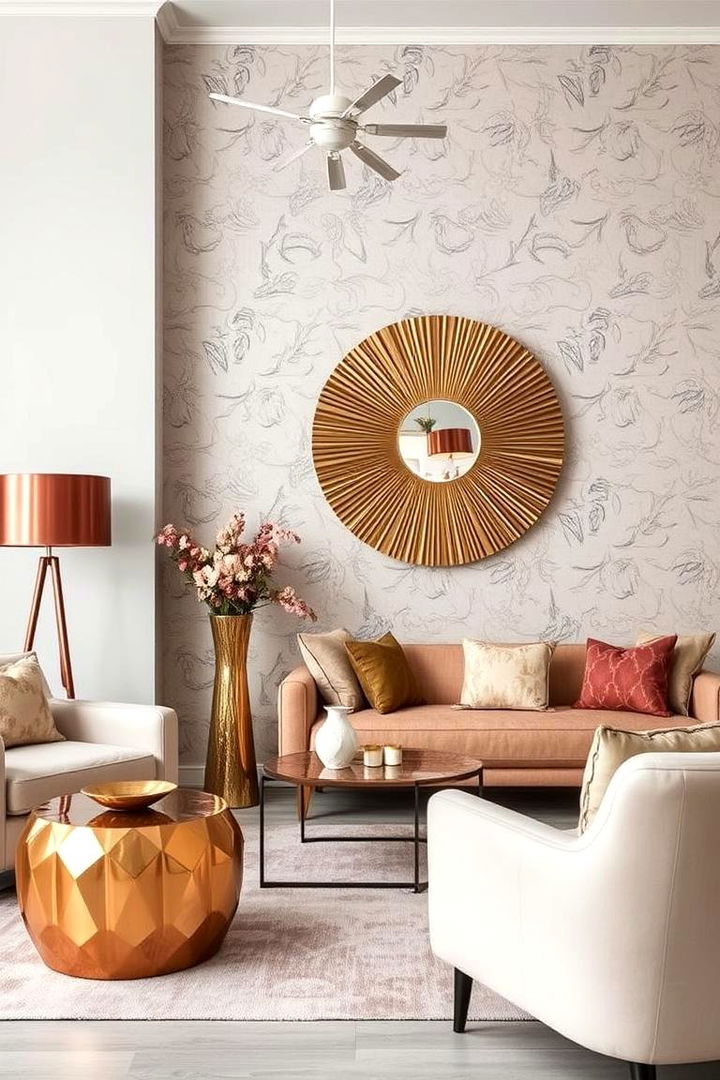 Bold Accents with Metallic Finishes - 22 Girls Boho Bedroom Ideas