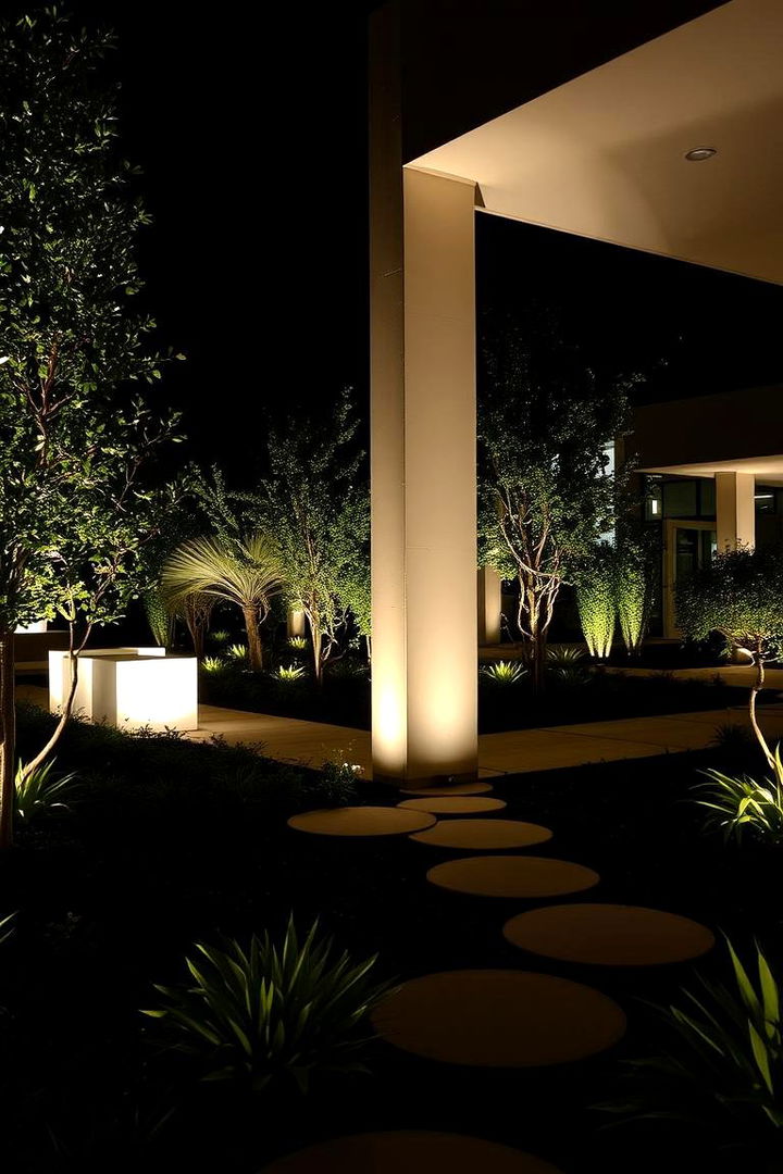 Bold Architectural Lighting - 22 Mid-century Modern Landscaping Ideas