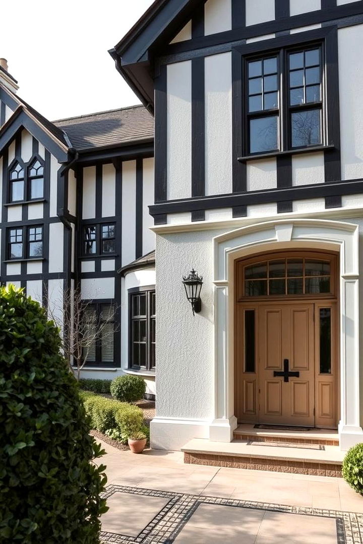 Bold Architectural Lines within a Classic Framework - 22 Modern Tudor Exterior Inspiration