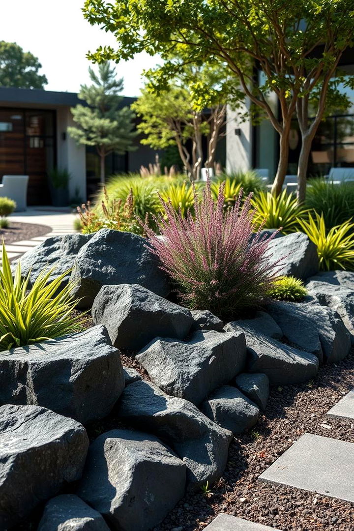 Bold Basalt Borders - 22 Stone Garden Edging Ideas