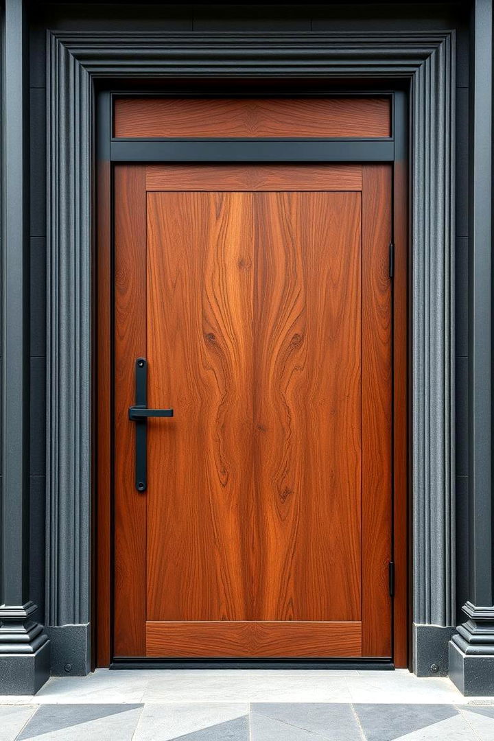 Bold Black Elegance - 22 Cedar Front Door Colors Ideas