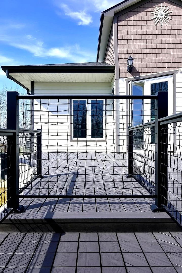 Bold Black Hog Wire Railing - 22 Hog Wire Deck Railing Ideas