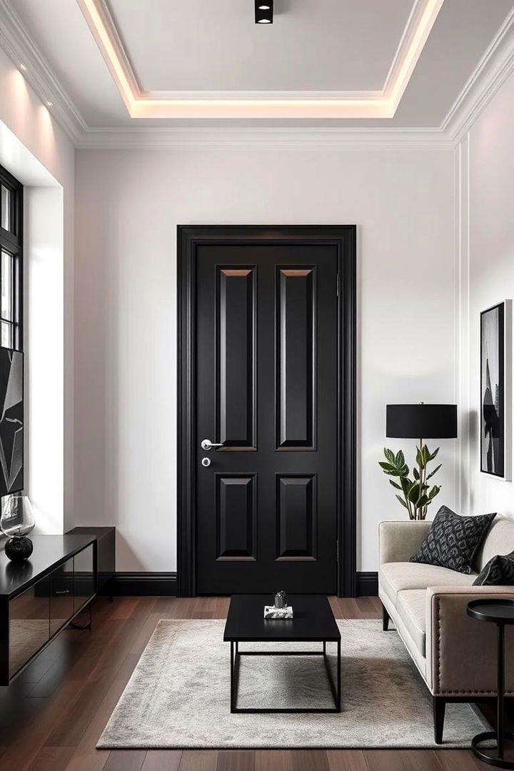 Bold Black Statements - 22 Interior Door Color Ideas