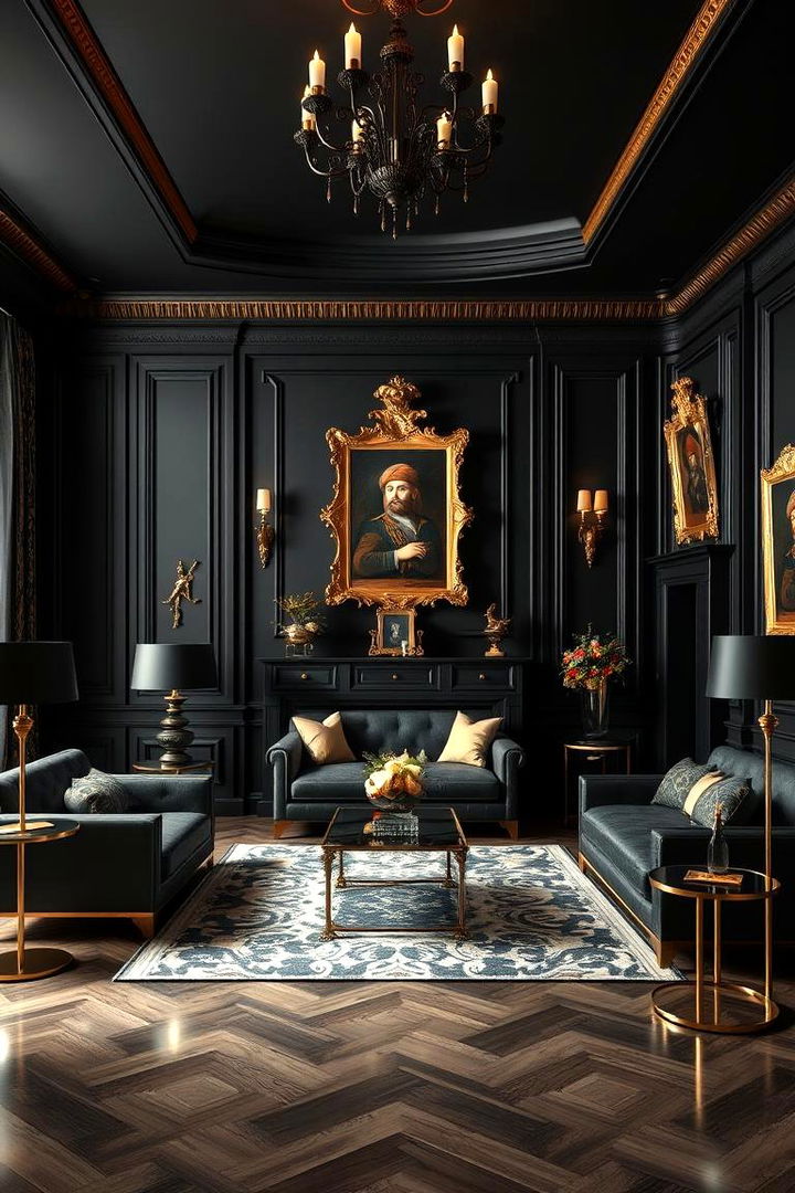 Bold Black and Gold Elegance - 22 Pirate-themed Bedroom Ideas
