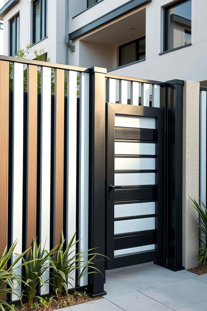 Bold Black and White - 22 Fence Painting Ideas