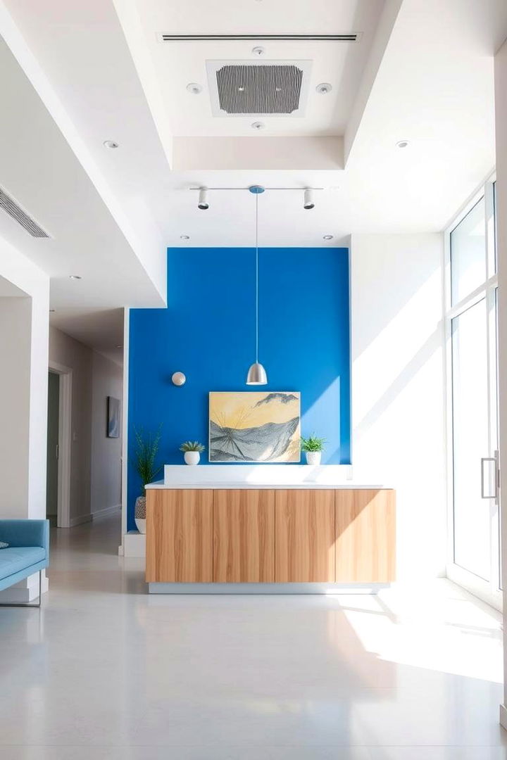 Bold Blue Accent Walls - 22 Blue and White Bathroom Ideas