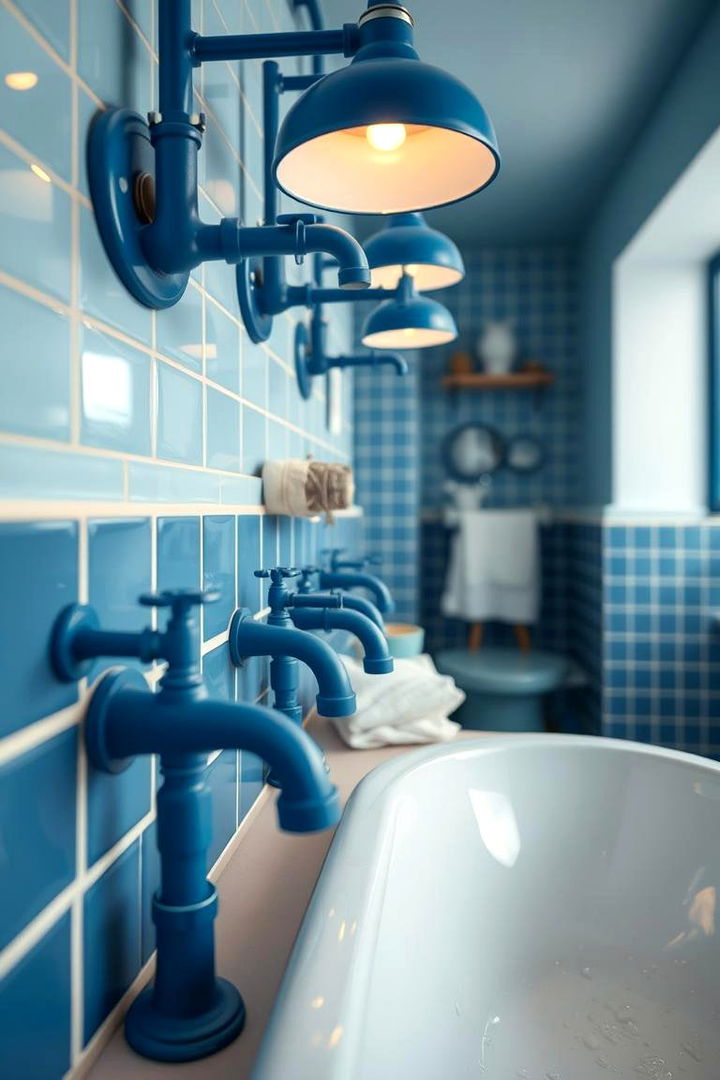 Bold Blue Accents - 22 Colorful Bathroom Ideas