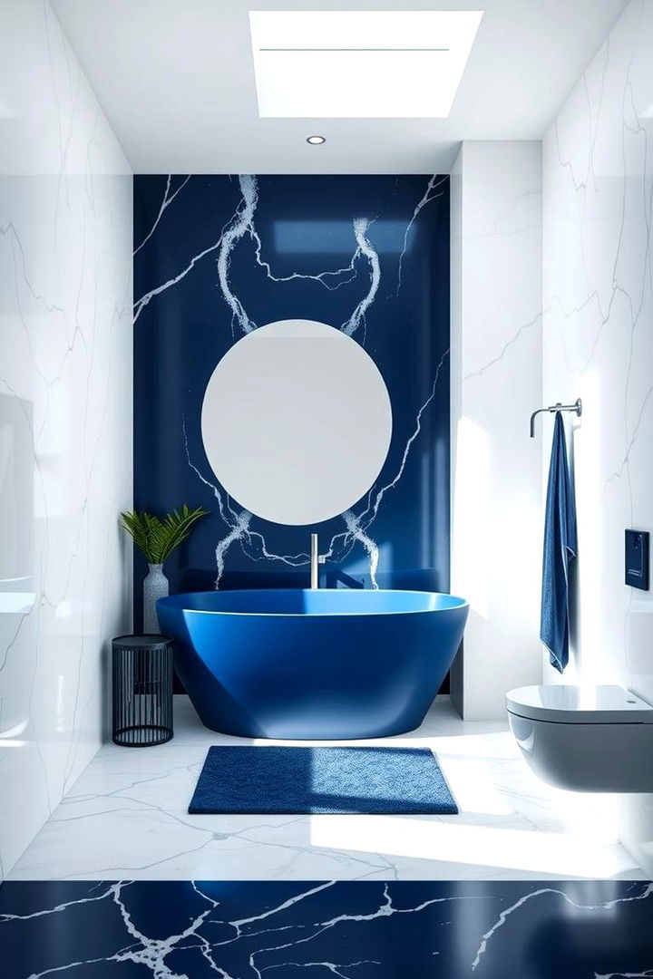 Bold Blue Hues - 22 Coastal Bathroom Ideas