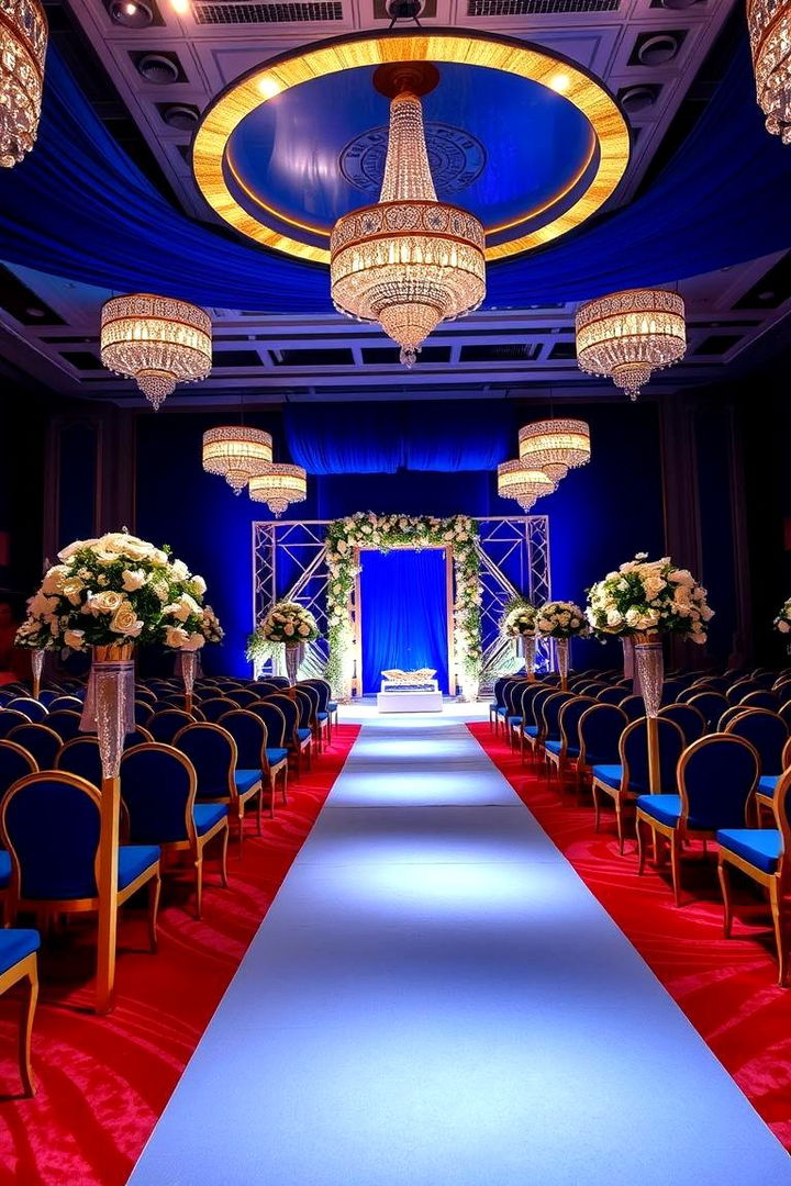 Bold Blue and Gold - 22 Blue Wedding Theme Ideas