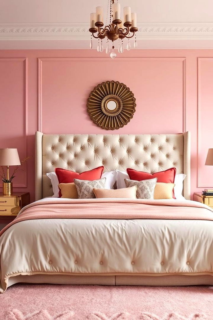 Bold Blush Pink Statement Pieces - 22 Blush Pink Bedroom Ideas