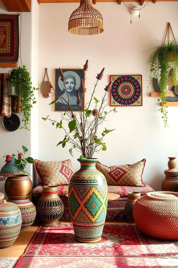 Bold Bohemian Flair - 22 Large Floor Vase Decoration Ideas