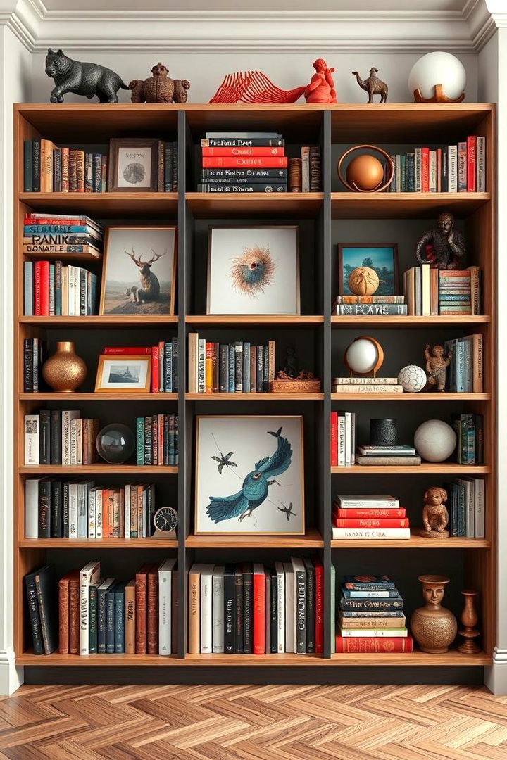 Bold Bookshelf Arrangements - 22 Maximalist Decor Ideas