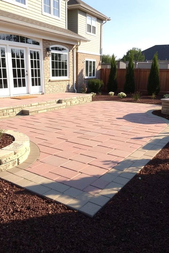 Bold Border Accents - 22 Red Paver Patio Ideas