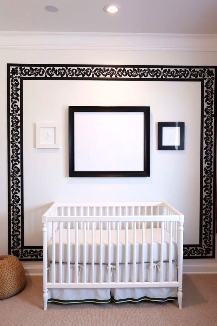 Bold Border Accents - 22 Nursery Accent Wall Ideas
