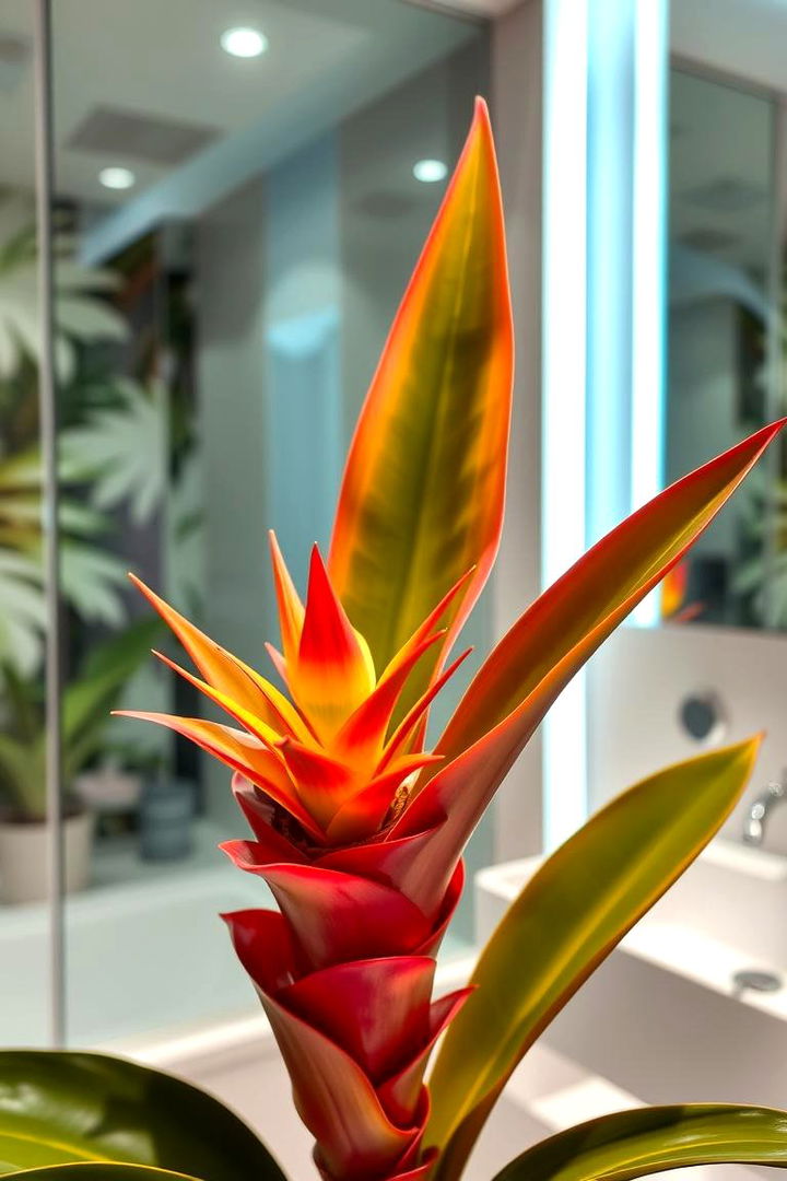 Bold Bromeliad - 22 Best Plants for Bathroom