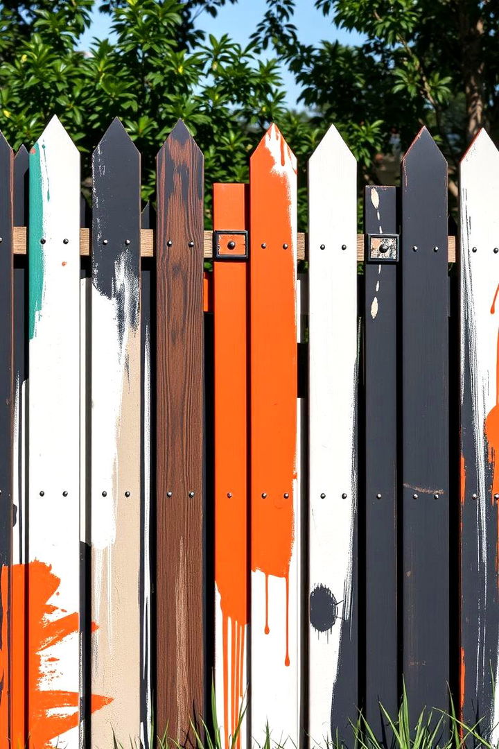 Bold Brush Strokes for a Contemporary Edge - 22 Fence Art Ideas