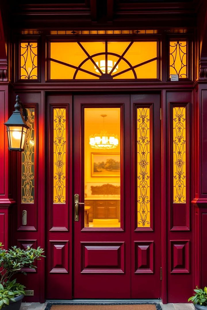 Bold Burgundy - 22 Mid Century Front Door Colors