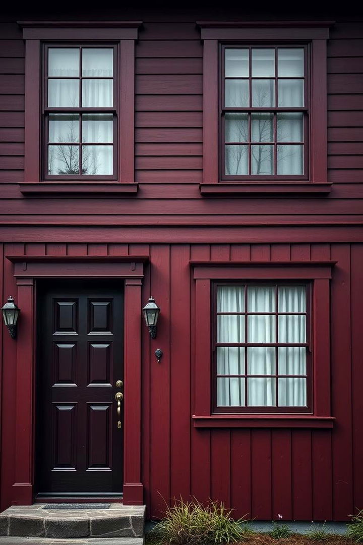 Bold Burgundy Drama - 22 Board and Batten Siding Colors